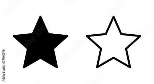 Star icon symbol for apps and websites. rating sign and symbol. favourite star icon