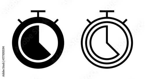 Stopwatch icon symbol for apps and websites. Timer sign and symbol. Countdown icon. Period of time