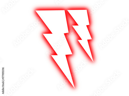 Free Download Red Neon Lightning Bolt  - GFXLoad