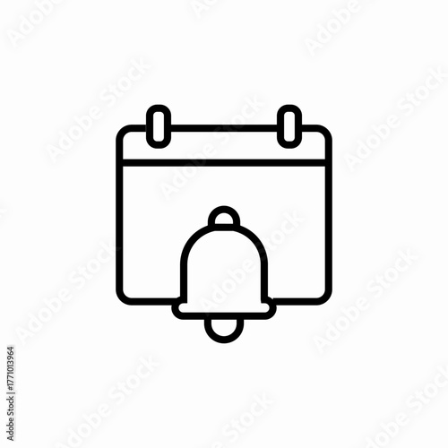 calendar alarm notification icon sign vector