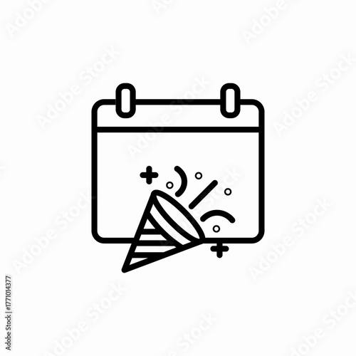 calendar holiday icon sign vector