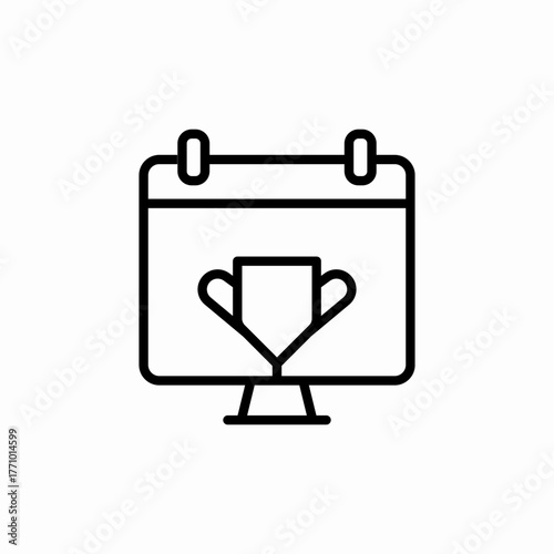 calendar tournament day icon sign vector