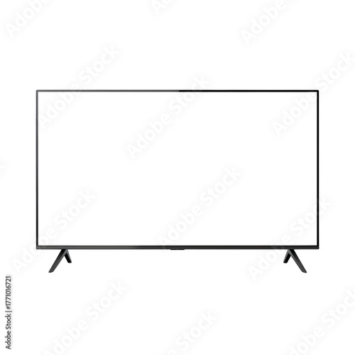 Television Smart TV Black Blank Screen Isolated On Transparent Background