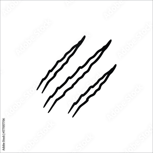 Realistic cat claw scratches effect isolated on white background