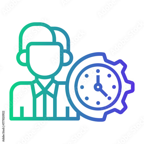 work experience Line Gradient Icon