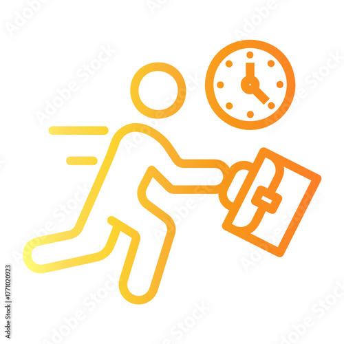 work experience Line Gradient Icon