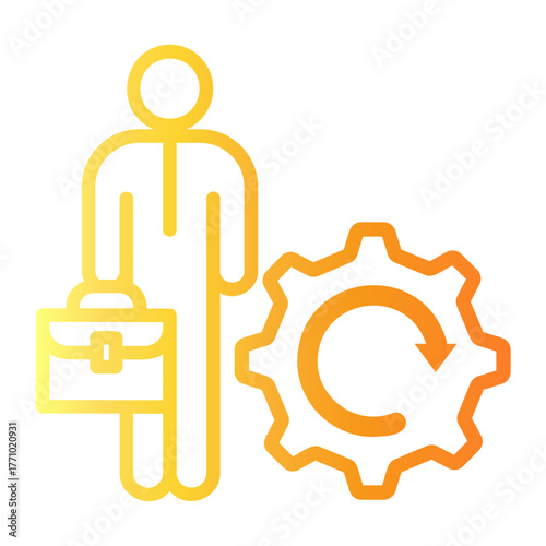 work experience Line Gradient Icon