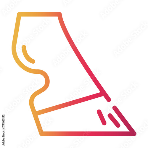 horse feet Line Gradient Icon