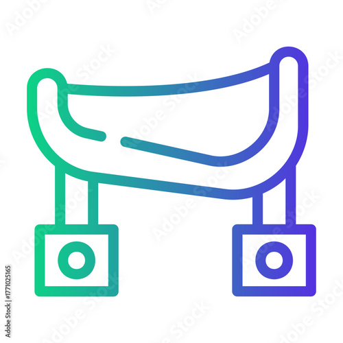 horse saddle Line Gradient Icon
