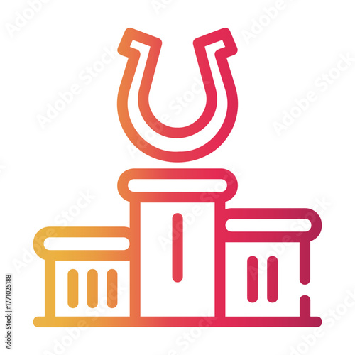 podium Line Gradient Icon