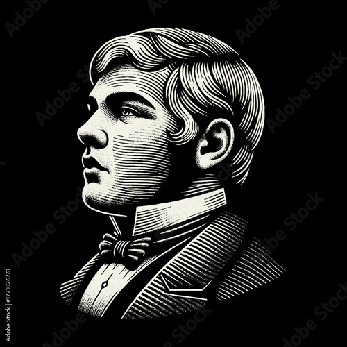 Elegant Portrait of a Man in Formal Attire.