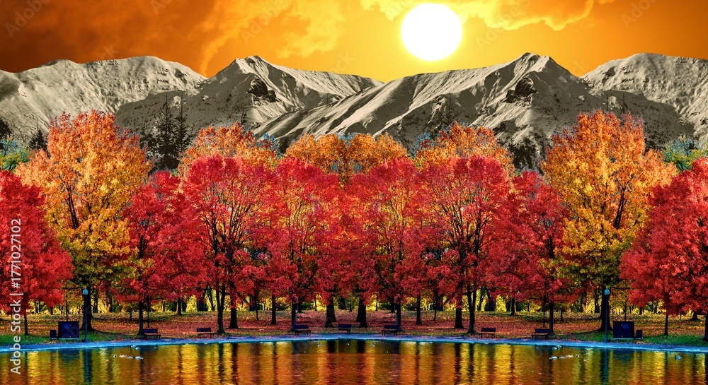 Obraz premium colorful autumn landscape
