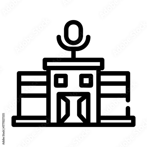 concert hall Line Icon