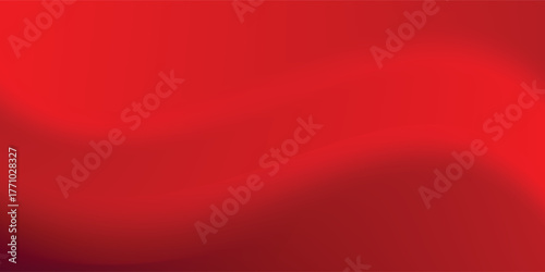 An abstract background features a gradient of red and dark red colors, creating a smooth, wave-like transition.