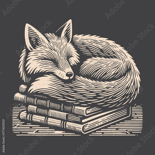 Sleeping Fox on Books: A Literary and Artistic Scene.