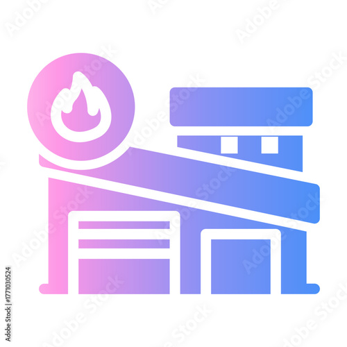 fire station Gradient icon