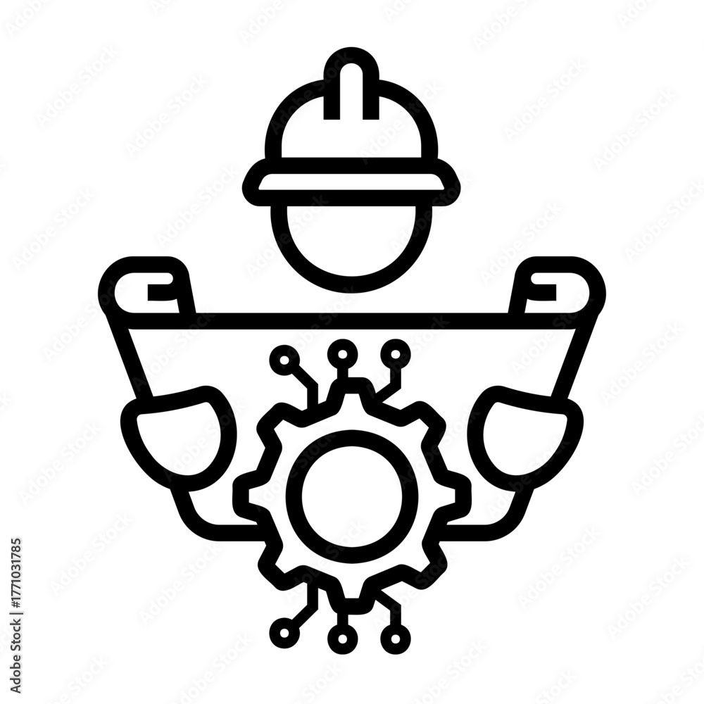 Obraz premium civil engineers Line Icon