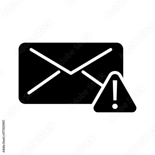 spam message glyph icon. spam glyph icon. spam. vektor. warning message glyph icon. spam email glyph icon. spam mail glyph icon. 