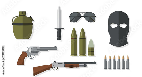 Get ready for action with this arsenal of weapons and gear for your next thriller, crime drama, or intense survival adventure now!