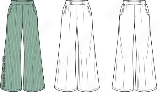 Baseball cap eight rear and angled views, strap and snapback variations, curved brim, stitched panels, cad drawing flat vector illustration