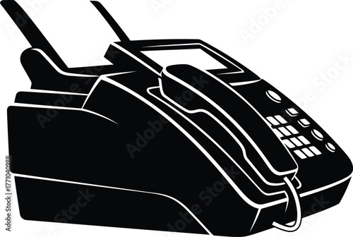 Modern cash register terminal point of sale system device for retail transactions and payments vector