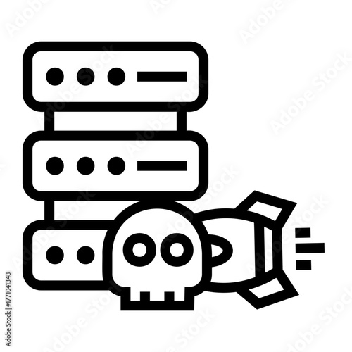 cyber attack Line Icon