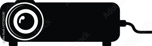 Modern digital projector for presentation and entertainment equipment isolated simple icon vector