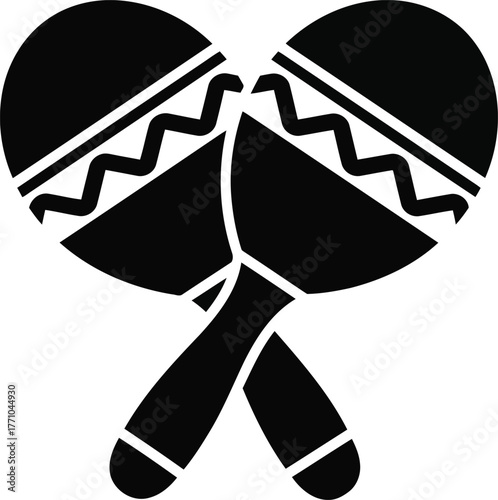 Festive maracas illustration symbolizing celebration music fiesta party and latin culture vector