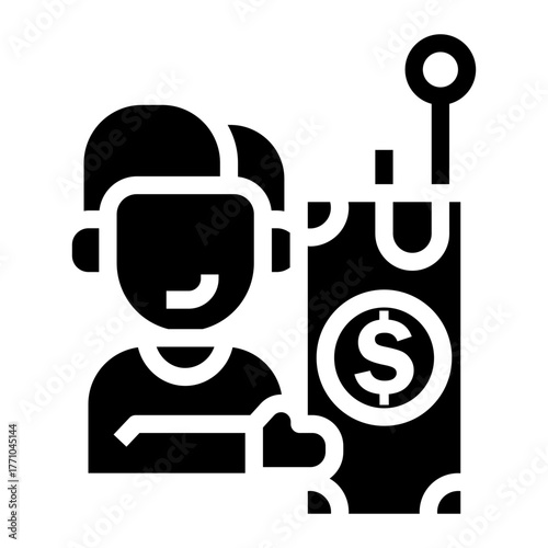 cyber attack Solid icon