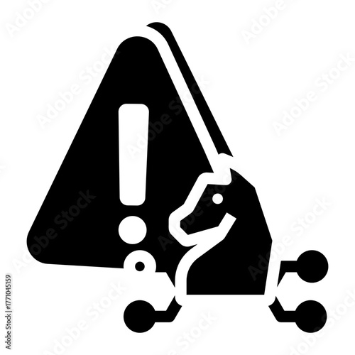 cyber attack Solid icon