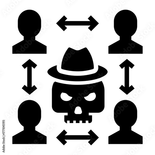 cyber attack Solid icon