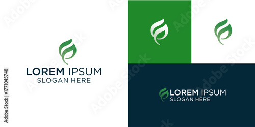 Modern green leaf logo design template for eco-friendly businesses, health and wellness brands, organic food companies, and sustainable startups needing a fresh identity
