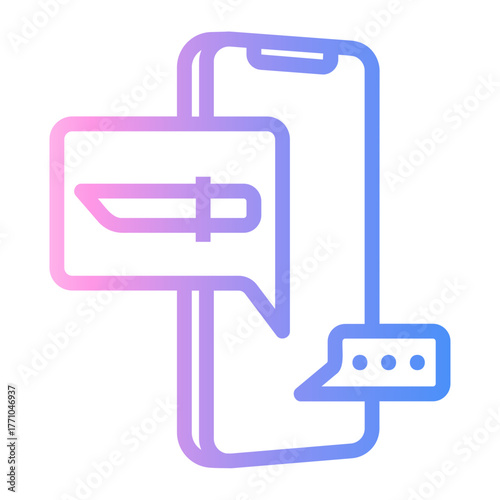 cyber attack Line Gradient Icon