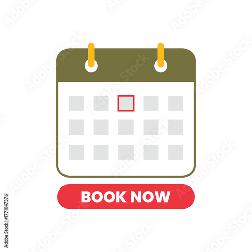 Digital art: a calendar icon with a red-outlined date above a 