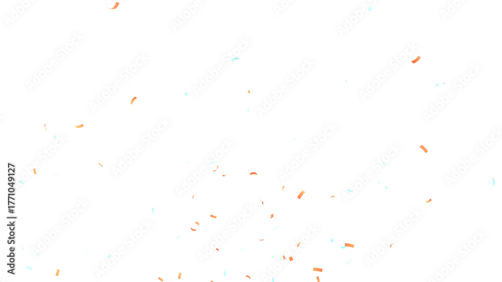 Fototapeta premium Party Celebration Confetti Transparent Overlay. Colorful Confetti Falling Isolated PNG. Multicolor Confetti Transparent Background. bright confetti isolated on transparent bg