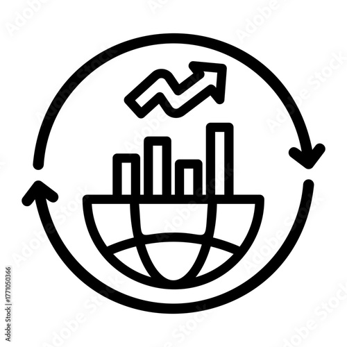 global marketing Line Icon
