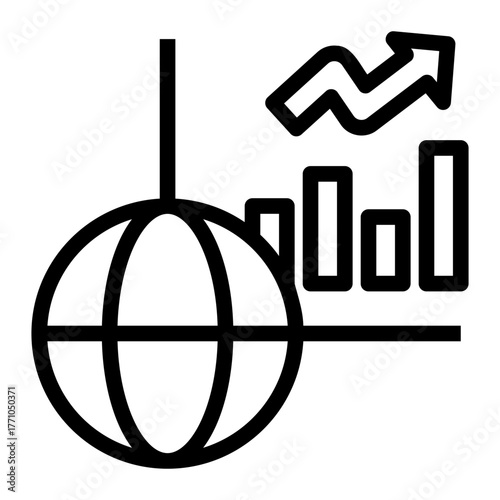 global marketing Line Icon