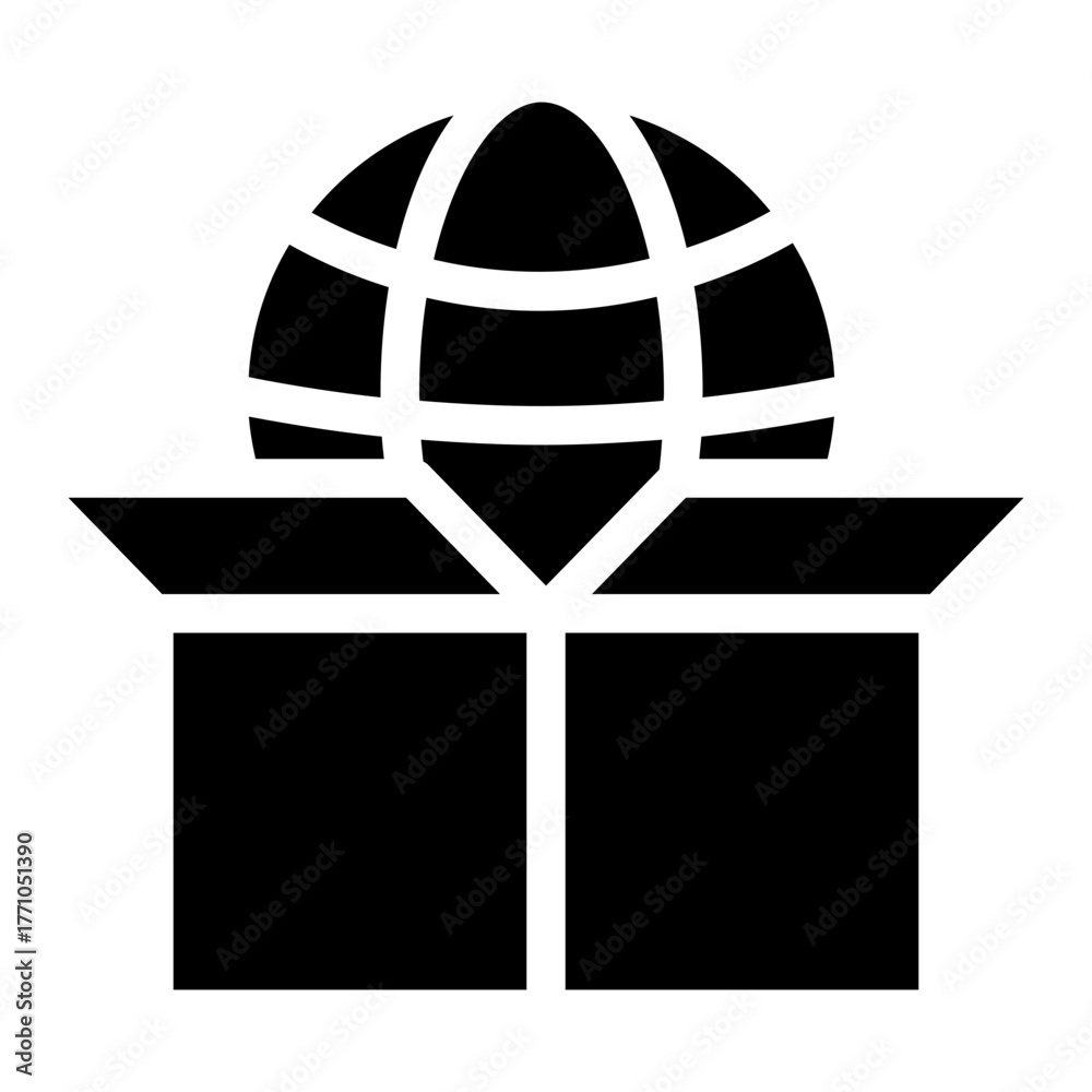 Obraz premium global marketing Solid icon