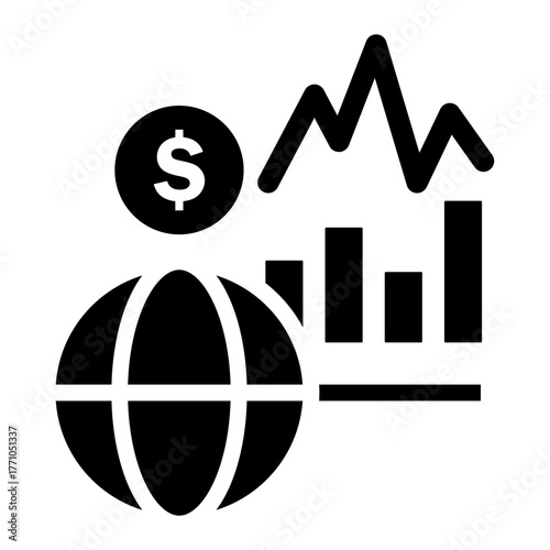 global marketing Solid icon