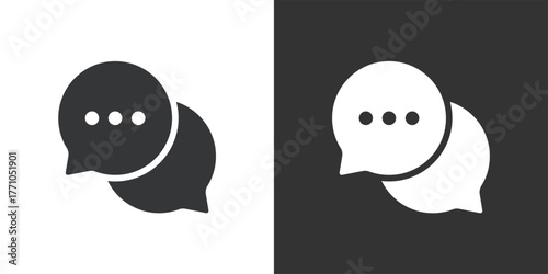 Chat icon. Solid glyph series icon