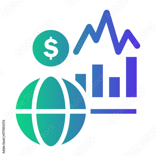 global marketing Gradient icon