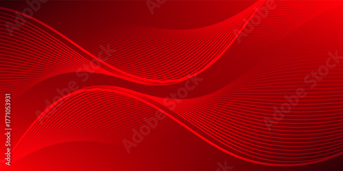 red gradient line background. abstract wavy lines background. dark red background.