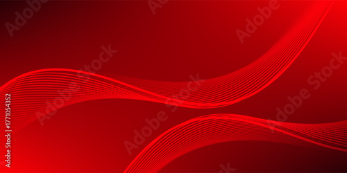 red gradient line background. abstract wavy lines background. dark red background.