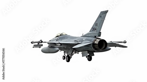 F-16 Fighting Falcon Jet Aircraft in Flight.