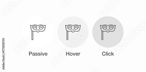carnival mask icon sign vector
