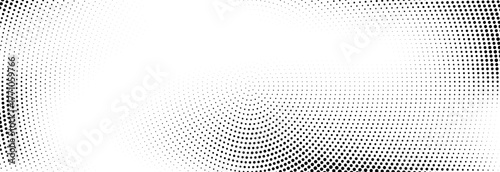 Radial dotted noise gradient texture. Concentric halftone grain background. Rough dot fading overlay wallpaper. Vector comic grit pattern. Cartoon pop art backdrop for poster, banner, cover, print