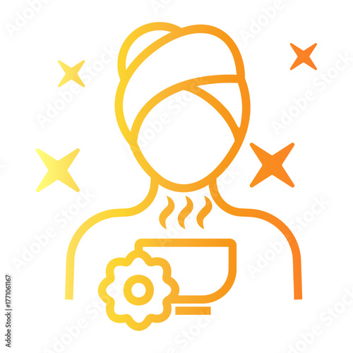 hotel service Line Gradient Icon