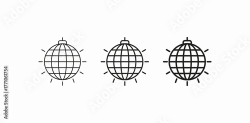 disco ball icon sign vector