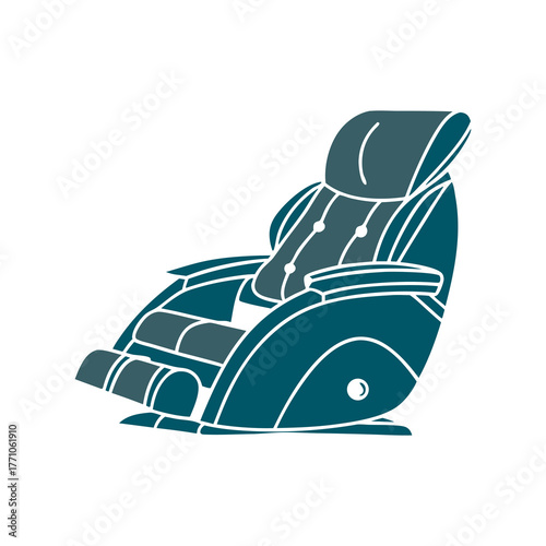 flat vector illustration of a comfy chair