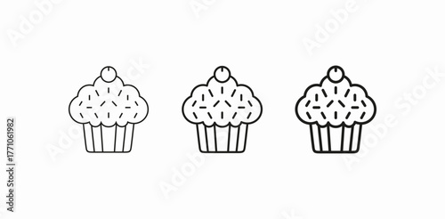 muffin cake icon sign vector